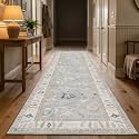 Fame Rugs Modern Oushak Extra Long Runner Rugs, Vintage Turkish Colorful Oriental Antique Inspired Runner Rugs, Washable Luxury Living Room Bedroom (391GB, 2'5 x 13'1)