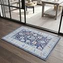 Fame Rugs Modern Oushak Rug 2x3, Vintage Turkish Navy Blue Oriental Antique Inspired Area Rugs, Washable Foldable Luxury Living Room Bedroom (388NB, 2' x 3')