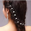 Lovely Crystal Rhinestone Flower Hairpins Accessories For Women -12 Pieces Set,Silver