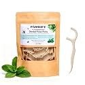 FAMILIFE Floss Picks, 100 Count Mint Plant Based Dental Floss Eco-Friendly