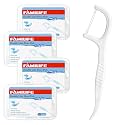 FAMILIFE Floss Picks, 200 Count Floss Double Line Unwaxed 4 Travel Cases