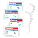 FAMILIFE Floss Picks, 200 Count Unflavored Dental Floss with 4 Travel Cases