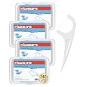 FAMILIFE Floss Picks, 240 Count Unflavored Dental Floss with 4 Travel Cases