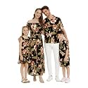 Family Matching Hawaiian Clothes, Black Rafelsia