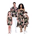Family Matching Hawaiian Clothes, Black Rafelsia