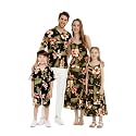 Family Matching Hawaiian Clothes, Black Rafelsia