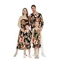 Family Matching Hawaiian Clothes, Black Rafelsia