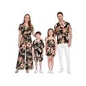 Family Matching Hawaiian Clothes, Black Rafelsia