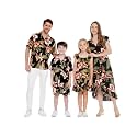Family Matching Hawaiian Clothes, Black Rafelsia