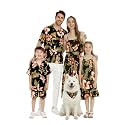 Family Matching Hawaiian Clothes, Black Rafelsia