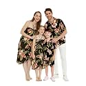 Family Matching Hawaiian Clothes, Black Rafelsia