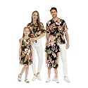 Family Matching Hawaiian Clothes, Black Rafelsia