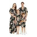 Family Matching Hawaiian Clothes, Hibiscus Black