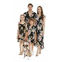 Family Matching Hawaiian Clothes, Hibiscus Black