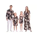 Family Matching Hawaiian Clothes, Hibiscus Black
