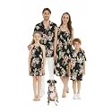 Family Matching Hawaiian Clothes, Hibiscus Black