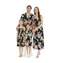 Family Matching Hawaiian Clothes, Hibiscus Black