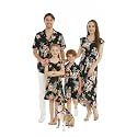 Family Matching Hawaiian Clothes, Hibiscus Black