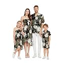 Family Matching Hawaiian Clothes, Wispy Cereus Black