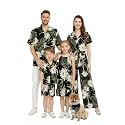 Family Matching Hawaiian Clothes, Wispy Cereus Black
