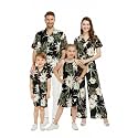 Family Matching Hawaiian Clothes, Wispy Cereus Black