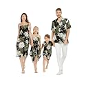 Family Matching Hawaiian Clothes, Wispy Cereus Black