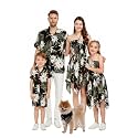 Family Matching Hawaiian Clothes, Wispy Cereus Black