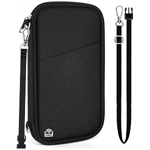 family passport holder for travel rfid blocking travel document organizer with flexible carrying style portable passport wallet and essentials for travel black 599407 inches travel