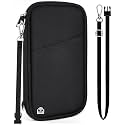 Family Passport Holder for Travel, RFID Blocking Travel Document Organizer with Flexible Carrying Style, Portable Passport Wallet and Essentials for Travel, Black, 5.9×9.4×0.7 inches, Travel