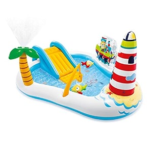 family playcenter for kids childrens and toddlers to fun and enjoyment in backyard in vacations having inflatable toys and games with multiple designs fishing fun playcenter 57162