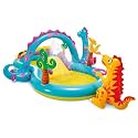 Family Playcenter for Kids, Childrens and Toddlers to Fun and Enjoyment in Backyard in Vacations, Having Inflatable Toys and Games with Multiple Designs (Dinoland Playcenter 57135)