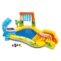 Family Playcenter for Kids, Childrens and Toddlers to Fun and Enjoyment in Backyard in Vacations, Having Inflatable Toys and Games with Multiple Designs (Dinosaur Playcenter 57444)