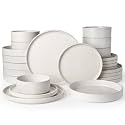 Famiware Nebula 24-Piece Stoneware Dinnerware Set with Pasta Bowls