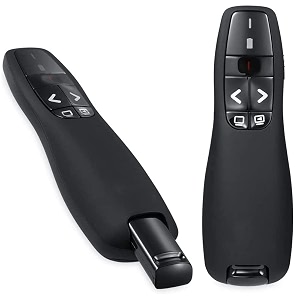 famous quality wireless laser powerpoint ppt presenter slide changer controller with usb receiver battery indicator for windows mac pc 2 year warranty