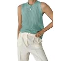 Famulily Women's Summer Knit Tank Top Sleeveless Hollow Out Tops Round Neck Crochet Knitted Cami Shirts