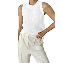 Famulily Women's Summer Knit Tank Top Sleeveless Hollow Out Tops Round Neck Crochet Knitted Cami Shirts