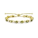FANCIME 14K Gold Plated Silver Bolo Adjustable Tennis Bracelet for Women