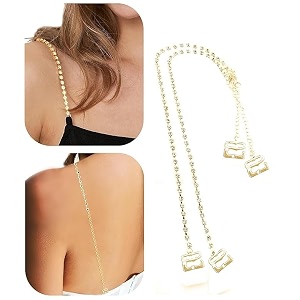 fancy adjustable bra straps for women  stylish amp comfortable for dresses amp tops  diamond amp pearl design non-slip bling shoulder straps for wedding amp party outfit