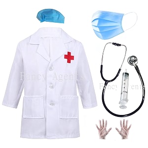 Doctor Coat Costume and Nurse Costume Combo