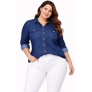 Fancy Full Sleeve Washed Denim Shirt for
