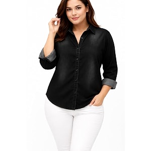 Fancy Full Sleeve Washed Denim Shirt for