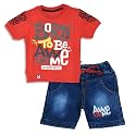 Fancy Kids Pure Cotton T-Shirt And Denim