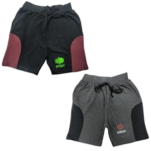 Fancy Shorts 2PK Maroon Black