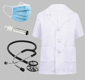 fancy steps doctor coat half sleeve with accessories for kids kids costume wear