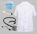 Fancy Steps Doctor Coat Half Sleeve with Accessories for kids Kids Costume Wear