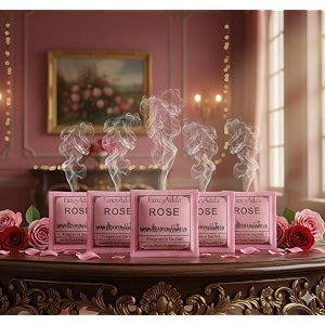 rose fragrance sachets 5 pack  eco-friendly cloth pouch  long-lasting freshener for wardrobecars bathroom closet saree cupboard