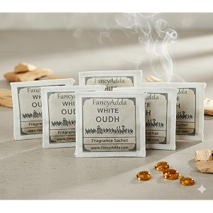 white oudh fragrance sachet - pack of 5