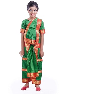 Fancydresswale Bharatnatyam Dance Dress for Girls