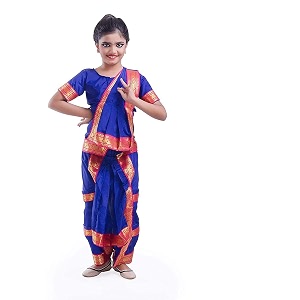 Fancydresswale Bharatnatyam Dance Dress for Girls