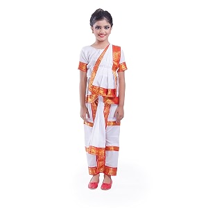 Fancydresswale Bharatnatyam Dance Dress for Girls